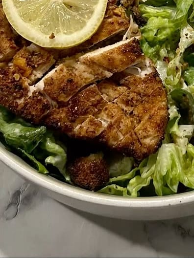 Chicken Caesar Plate with Parmesan Crisps, a recipe from Bloomplate 250
