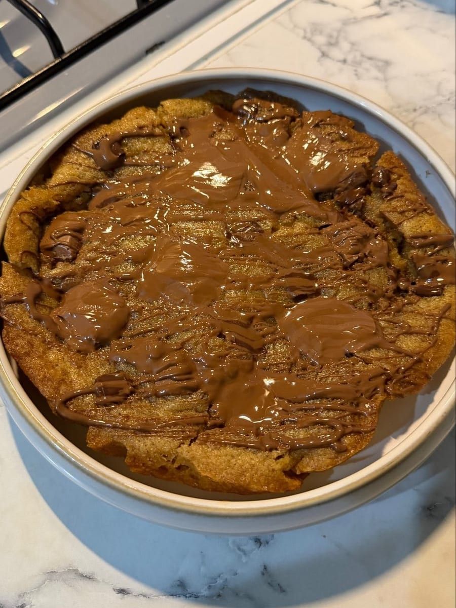 Oat Skillet Chocolate Chip Cookie, a recipe from Bloomplate 250